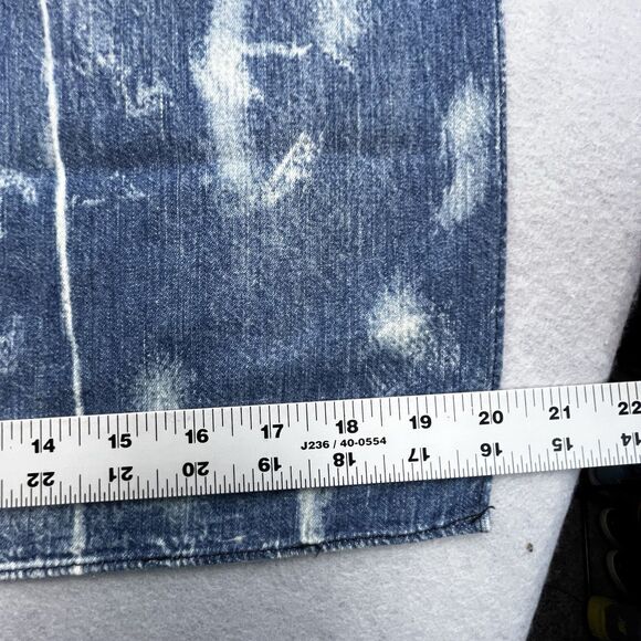 Denim & Supply Ralph Lauren Scarf Blue Cotton Denim Tie Dye 20"x72" - Picture 5 of 6